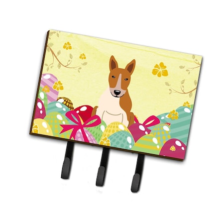 Carolines Treasures Easter Eggs Bull Terrier Red White Leash or Key Holder BB6135TH68